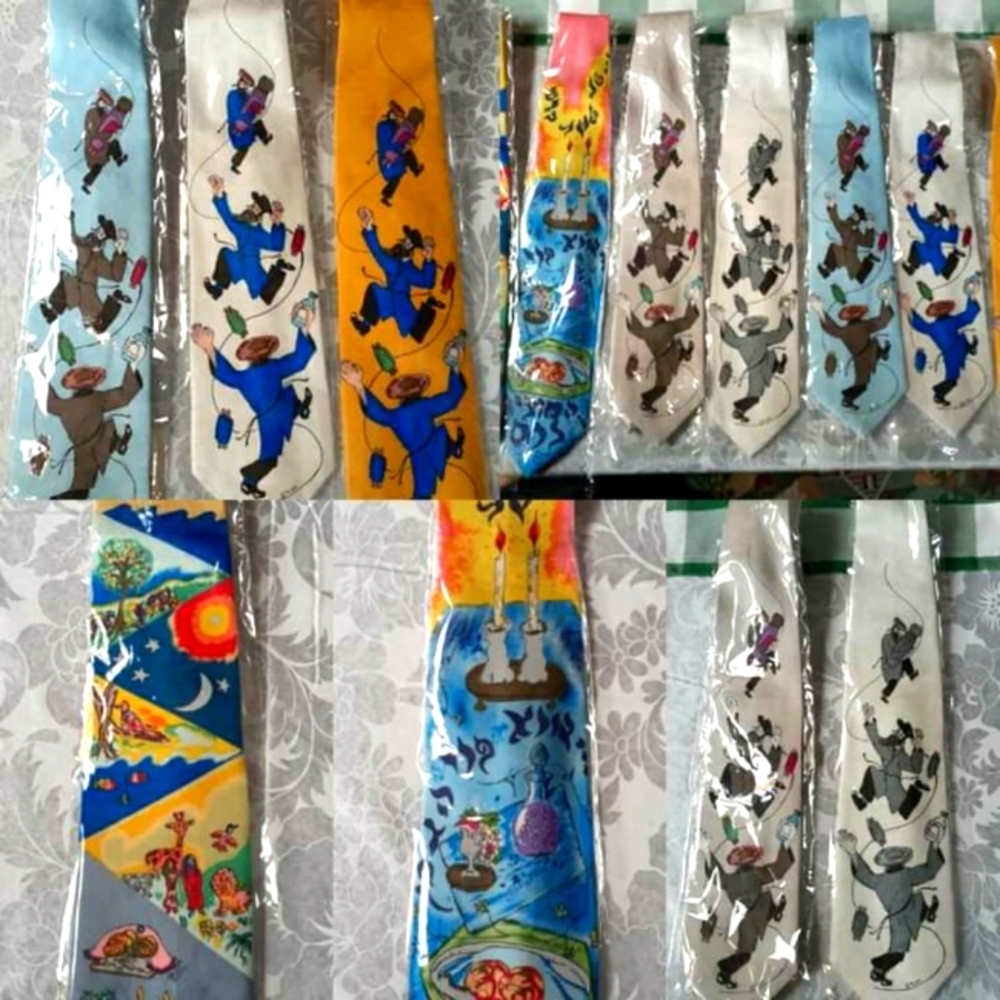 Silkscreened Jewish Neckties Art